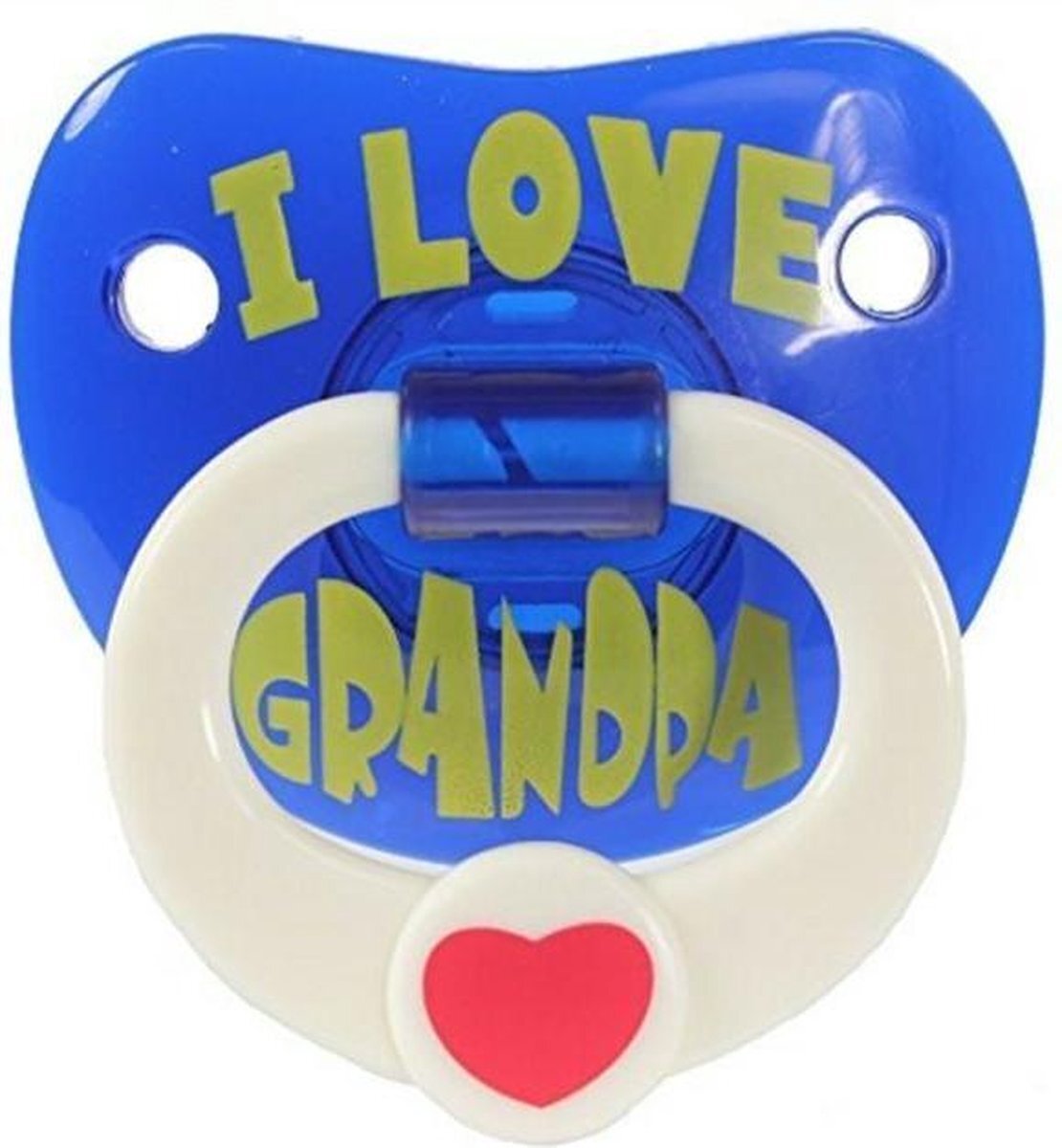 Billy Bob products Fopspeen I love grandpa - Leuke speen wit, blauw, geel