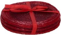 Gerimport Onderzetters - 6x stuks - kunststof - rood - 10 cm - voor glazen
