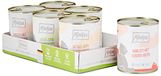 MjAMjAM - Premium natvoer voor katten - gemengde verpakking I - kip, rundvlees, harten, set van 6 (6 x 800 g), graanvrij met extra vlees