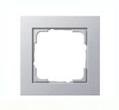 Gira E2 Afdekraam 1-voudig - Aluminium mat (System 55)