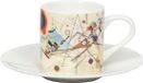 Könitz Espressokop Composition 8 - Wassily Kandinsky met schotel, mok, porselein, kleurrijk, 95 ml
