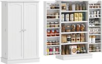 Homcom Voedselvoorraadkasten Spaanplaat 60x30x104cm Wit