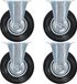 vidaXL Roues fixes 4 pièces 125 mm Métal Noir