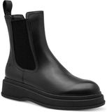 Tamaris Dames Chelseaboot 1-25458-47 003 Zwart Leer Maat 40