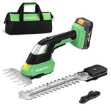 WORKPRO X 20 V heggenschaar, 2-in-1 elektrische snoeischaar met 2 messen, 2 Ah accu met powerbankfunctie en type C oplaadkabel, struikschaar, snijlengte 20 cm, maaibreedte 14,5 cm