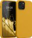 kwmobile telefoonhoesje geschikt voor Apple iPhone 13 mini - Hoesje met siliconen coating - Smartphone case in honinggeel