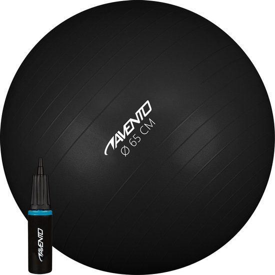 Avento Fitness/Gymbal + Pomp - Ø 65cm - Zwart