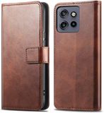 imoshion Luxe Bookcase - Geschikt voor Motorola ThinkPhone 25 / Motorola Edge 50 Neo - Donkerbruin
