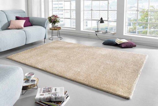 Mint rugs Hoogpolig Modern Vloerkleed Glam 103013 160x230 cm Crème