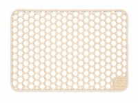 Tapis d'évier cascade - Silicone - Sable beige - 30 x 40 cm - Rectangulaire