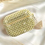 Guess Rhinestones Triangle Logo Airpods Case - Apple AirPods 3 - Goud
