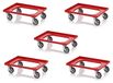 Icecat Chariot de transport pour conteneurs Euro – Set de 5 pièces avec roues en caoutchouc