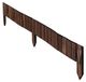 Bordure de jardin Bordure en bois pour pelouse - Lot de 10 pièces, 114 cm de long - Facile à monter - Couleur bronze