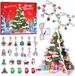 Merkloos / Sans marque OrangeCartB.V Kerst Adventskalender Set DIY Blind Box Armband Kerstboom Lichtjes Decoraties Home