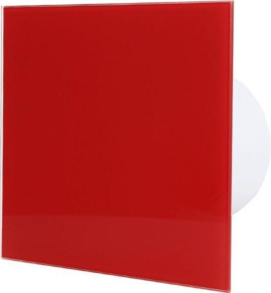 Air Roxy Badkamerventilator - Ø 100 mm - Rood Glas