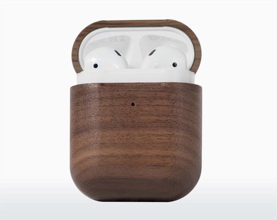 Oakywood AirPods 1 & 2 Hoesje - Walnoot - Bruin - Hout - Softcase