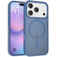 SZSMART IK17 Matte TPU Case, Magnetic and Drop-Resistant for iPhone 17 Pro - Dark Blue