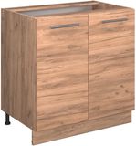 Vicco Fame-Line Keukenonderkast – 80 cm met legplank, WB Eik Krachtige eik goud