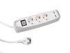Perel Stekkerdoos met schakelaar, 3 stopcontacten met randaarde, 2 USB-poorten, kabel 1.5 m, wit