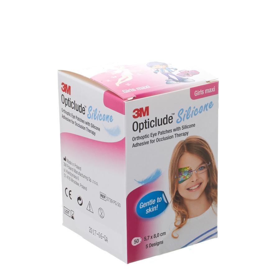 Opticlude Girls silicone oogpleisters maxi 57mm x 80mm 50 stuks