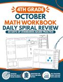 4th Grade Math Workbook: Daily Spiral Review for October