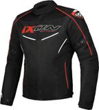 Ixon Flicker Textiele Motorjas - Zwart/Rood/Wit - Maat M
