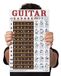 Gelamineerde A New Song Music Gelamineerde gitaar akkoord & toets notitiekaart instructie eenvoudige poster voor beginners akkoorden en noten 28 x 43 cm