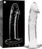 Nebula by Ibiza IBIZA™ NEBULA SERIES BY IBIZA™ - MODEL 19 DILDO BOROSILICATE GLASS 18.5 X 4 CM CLEAR