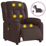 VidaXL 3205309 Fauteuil de massage Électrique Réglable Tissu Marron foncé