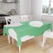 Bonamaison Tafelkleed, Anti-Mold, Sneldrogend, Waterdicht, 100% Polyester Tafellaken, Petroleum Groen, Wit, 140 x 160 Cm