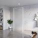 FortiFura Galeria Vrijstaande Inloopdouche - 90x200cm - Mat Glas - Antikalk - 8mm Veiligheidsglas - 2 Zijwanden - Wit Mat