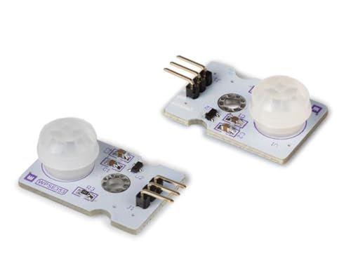 Whadda Micro PIR-bewegingssensor, module, 3.3-5 VDC, detectieafstand 4 m, detectiehoek 100°, 2 stuks, wit