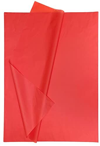 Creavvee Snijpapier, zijdepapier, 28 vellen, formaat 50 x 70 cm, rood