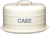 KitchenCraft Levende Nostalgia Luchtdichte Cake Opslag Tin /Cake Dome, 28,5cm - Antieke Crème