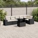 Maison Exclusive - Ensemble de meubles de jardin 7 pièces avec canapé et coussins, noir, en polyrotin