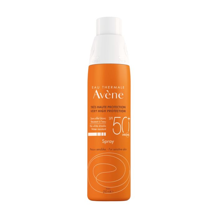 Avene Sunscreen Spray SPF 50 - 200ml - Body & Face - Sensitive Skin - Adults
