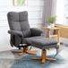 Fauteuil de massage avec repose-pieds - dossier inclinable jusqu'à 145°, compartiment de rangement, appui-tête et télécommande