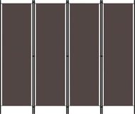 vidaXL Kamerscherm met 4 panelen 200x180 cm bruin