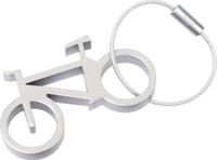 Troika Sleutelhanger met Flesopener | Fiets | Zilver