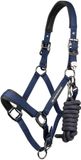 Premier Equine Corda Nylon Paardenhalster - Pony - Marineblauw