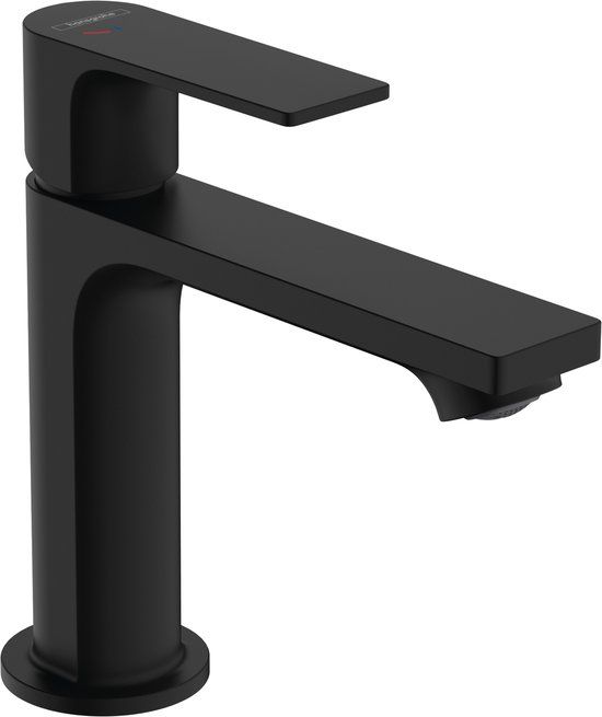 Hansgrohe Rebris E 110 CoolStart Waschtischarmatur mit Zugstange, matt schwarz