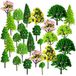 Solidchoice - Set van 55 Miniatuur Bomen voor Diorama's en Landschapsarchitectuur