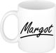 Bellatio Decorations Margot Naam koffiemok - beker - met sierlijke letters - wit