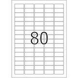 HERMA Special - Papier - mat - verwijderbare zelf-klevende laag - wit - 35.6 x 16.9 mm 2000 etiket(ten) (25 vel(len) x 80 etiketten