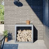 vidaXL Haardhoutrek 60x40x60 cm Gegalvaniseerd Staal