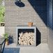 vidaXL Haardhoutrek 60x40x60 cm Gegalvaniseerd Staal
