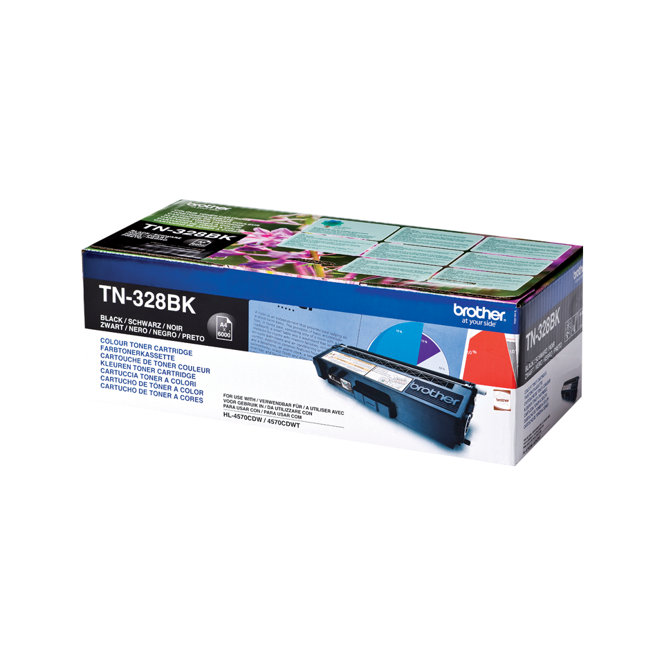 Brother TN-328BK Zwart - Toner - 6000 pagina's - Compatibel met HL-4570CDW, HL-4570CDWT