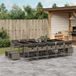 Prolenta Maison Exclusive Tuinset voor buiten, 15-delig, met kussens, grijs, van polyrotan