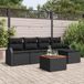 Prolenta Maison Exclusive Set van zes tuinbankkussens, zwart, van polyrotan