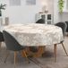 ANRO Tafelkleed Damast Beige Rond Ø120cm